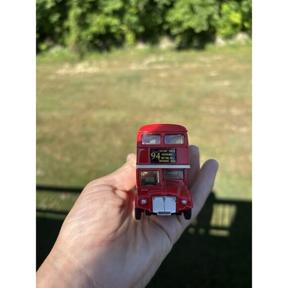 WELLY London Double Decker Red Bus Die-Cast Model Car Toy Collectible Pull Back - Picture 3 of 8